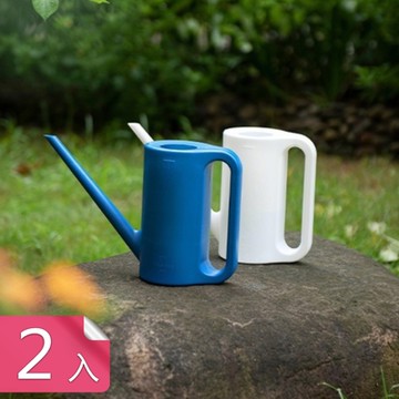 【荷生活】簡約色彩底部加高大容量澆水瓶 注水方便加長壺嘴澆水壺-2入組