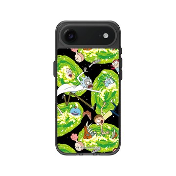 iPhone Air Clear (相機按鈕) 酷墨灰 - 瑞克和莫蒂 Rick and Morty - 太空傳送門