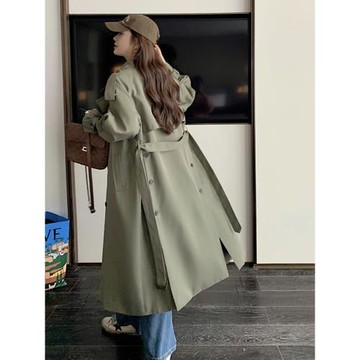 2026春秋季新款韓版英倫風風衣女高級感炸街垂感收腰顯瘦大衣外套