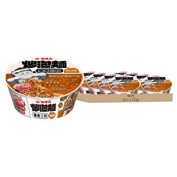 味丹 味味A 炒泡麵 爆香三杯風味 112g  8入