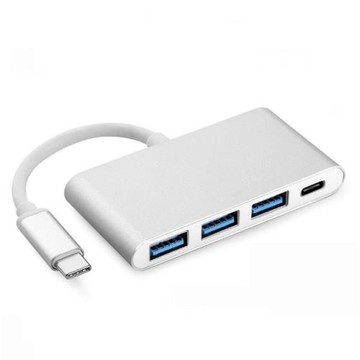鋁合金Type-c轉3口USB3.0 HUB+PD供電集線器 多合一轉接器TYPE-C