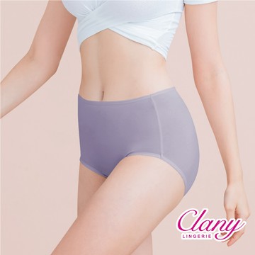 【可蘭霓Clany】美膚保養絲蛋白高腰L-Q(2XL)彈性內褲 加大尺碼健康(薰衣草紫 2189-92) 透氣包覆包臀