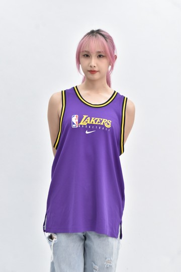 (L) 【簡立喆私服】nike運動無袖籃球衣紫色上衣