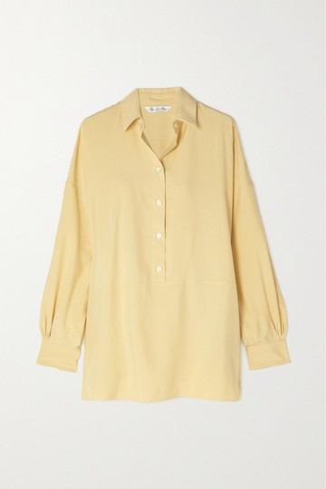 Loro Piana - Sveva Silk Shirt - Pastel yellow - IT36