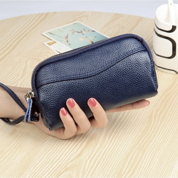 [lapagayo] 日系愛戀品味真皮手拿包-PI-06303-56-品味藍