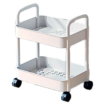 小麥購物 小推車置物架 C374 2層 625g 2個  白色