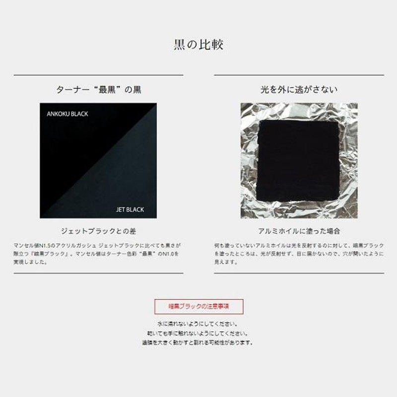 ターナー アクリルガッシュ 暗黒ブラック 20ml B999 限りなく闇に近い