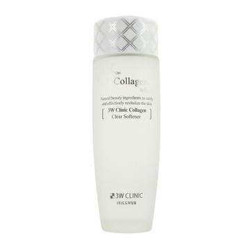 3W CLINIC 膠原嫩白化妝水 150ml 膠原蛋白添加 熊果素銀杏綠茶萃取 玻尿酸添加  1瓶