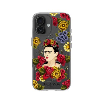 iPhone 16 Clear Case（相機按鈕） 透明 - Frida Kahlo - 卡蘿與花