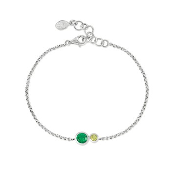 'Greens' Tutti Frutti Duo Chain Bracelet