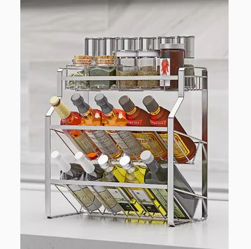廚房調味品置物架 收納醬油瓶調料罐架子調料架 臺面用品 一架多用