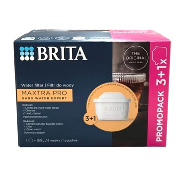 BRITA MAXTRA Pro Hard Water Expert 濾水壺 去水垢濾芯 (3+1裝) 4入 (歐規平輸/增強去水垢50％)