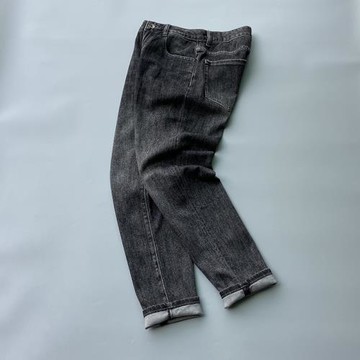 新款男裝重要彈力水洗做舊黑煙灰色百搭韓版修身寬松直筒牛仔褲子