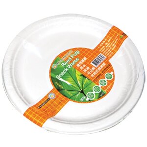 綠色餐具 9" 圓紙盤 (5入)/組【康鄰超市】