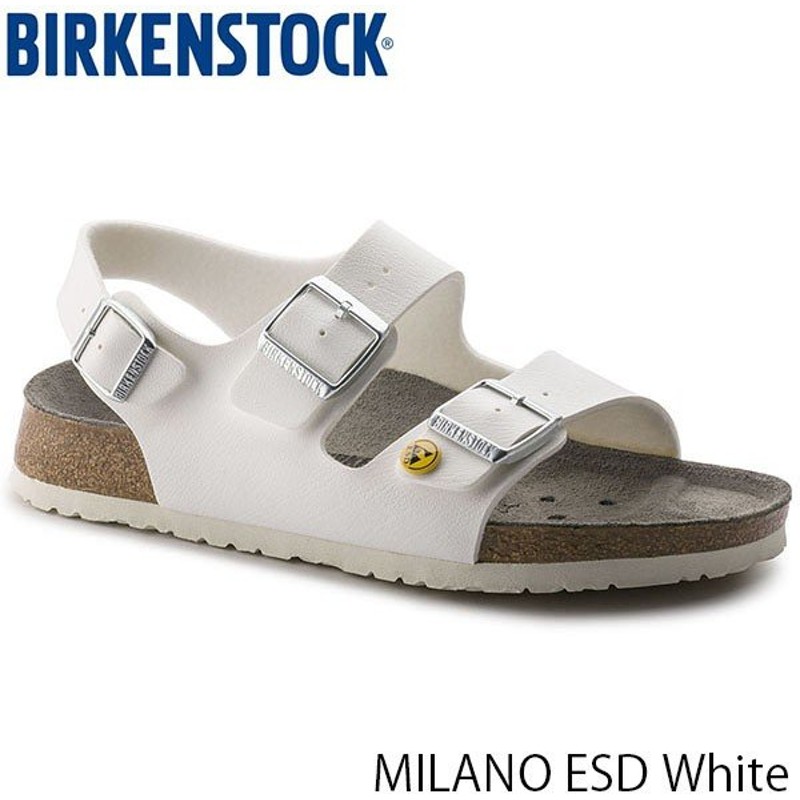 ビルケンシュトック サンダル メンズ ミラノ Milano Esd ストラップ コンフォート おしゃれ 幅広 レギュラー ホワイト 男性用 Birkenstock Gp6340 国内正規品 通販 Lineポイント最大0 5 Get Lineショッピング