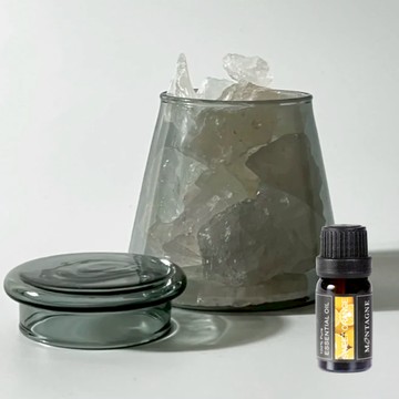 【Montagne】白水晶｜富士山晶礦杯鍍色款（贈杯蓋）｜甜橙10ml _廠商直送