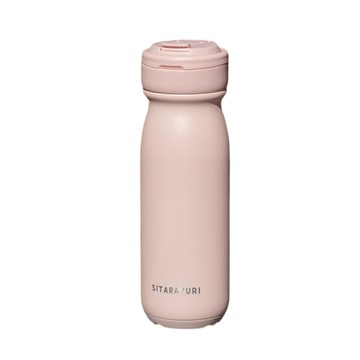 【H&R安室家】SITARAYURI 便攜雙飲304不鏽鋼保溫瓶527ml(H84)粉