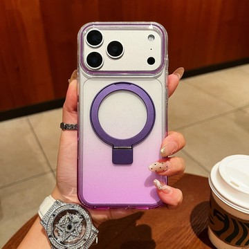 夢透閃粉漸變 磁吸無線充 墊片掛繩 手機殼 保護殼 適用 蘋果 iPhone 17 16 Air Pro max 防摔殼