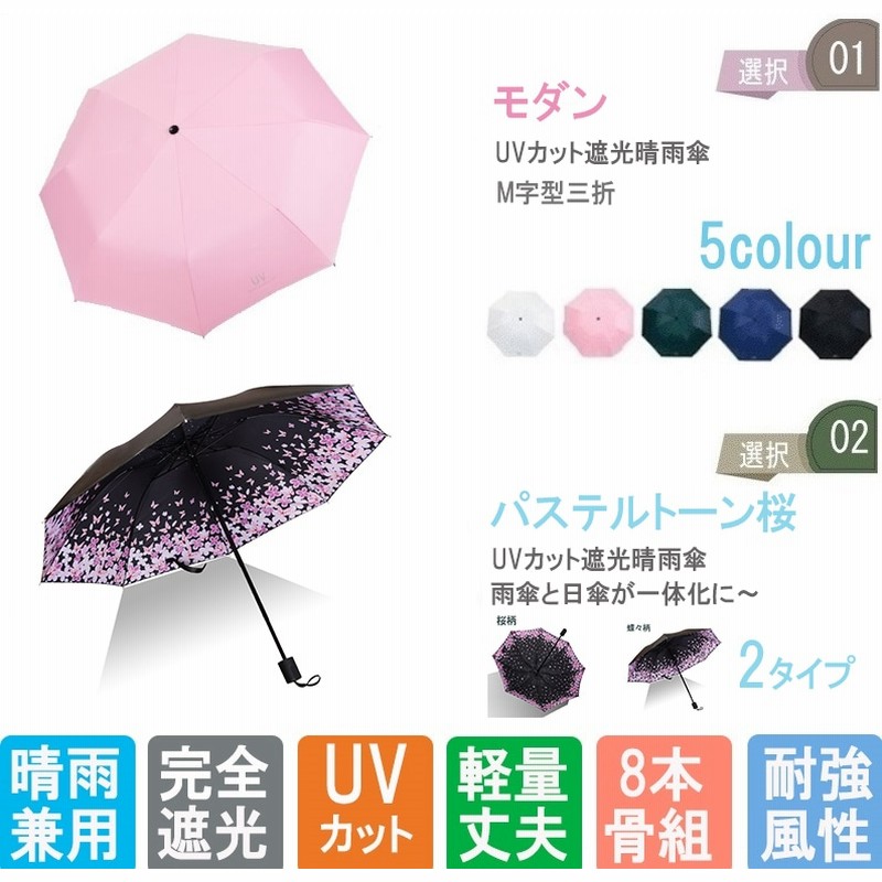 高品質】 折り畳み傘 UV 紫外線 パステル ブルー 遮光 晴雨兼用