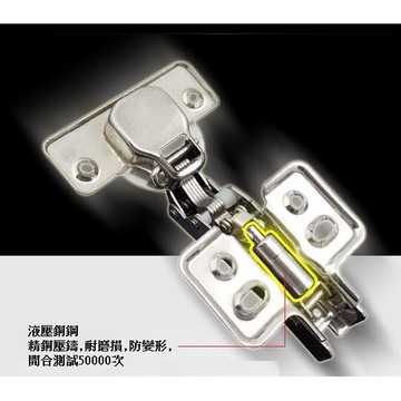 【西德鉸鍊-固定式】不銹鋼緩衝內構油壓管 孔徑35mm 櫥櫃 衣櫃 流理臺 門板五金 系統家具使用