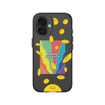 iPhone 16 Clear (相機按鈕) 酷墨灰 - Positive Vibes / 正好能量 - 揮灑正能量