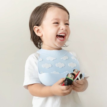 JOY 便攜式矽膠圍兜 (療癒雲朵) | 防水防油不漏接