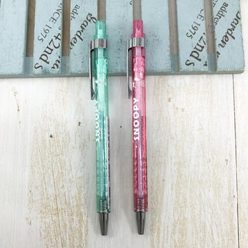 日本製 史努比 snoopy 半透明亮片 按壓式 原子筆 0.5mm｜小鶴日貨