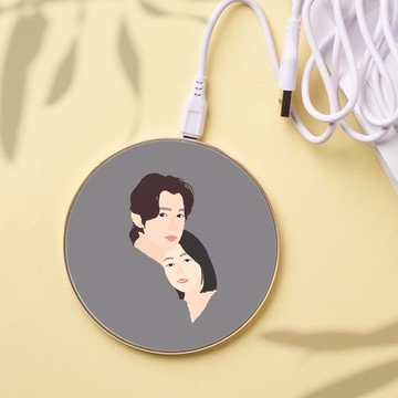 【無線充電盤】客製畫像 似顏繪  | 台灣製造 | 提供照片繪製