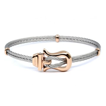 CHARRIOL 夏利豪 Bonifacio系列 編織鋼索手鐲 04-102-1266-0