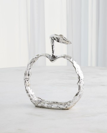 Nickel Apple Silhouette Decor