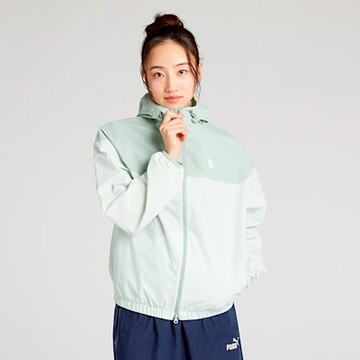 PUMA 外套 女 連帽風衣外套 可收納 亞規 SE UV 綠 68929850