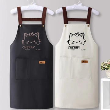 ⚡手慢無！⚡圍裙客製化 圍裙 防水防油耐臟圍裙 家用櫥房做飯圍腰工作服 防汗高顏值餐飲專用工作服 男女通用