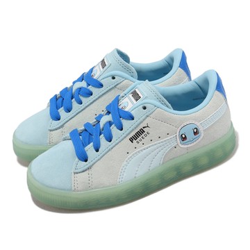 Puma 童鞋 Suede Classic Squirtle PS 中童 藍 綠 寶可夢 傑尼龜 麂皮 休閒鞋 38741701