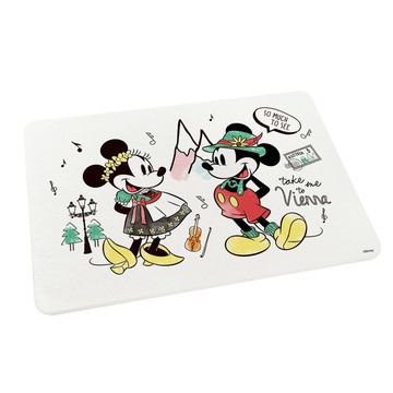 台灣製造 正版授權 迪士尼 米奇米妮 珪藻土吸水地墊-音樂之都60*40*0.9cm_廠商直送