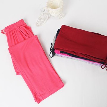 莫代爾睡褲女夏季寬松空調褲大碼瑜伽晨練褲透氣薄款休閑居家長褲