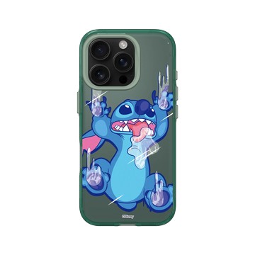 iPhone 16 Pro Clear 憂墨綠 - 迪士尼-史迪奇 Disney Stitch - 搞怪系列-怪可愛