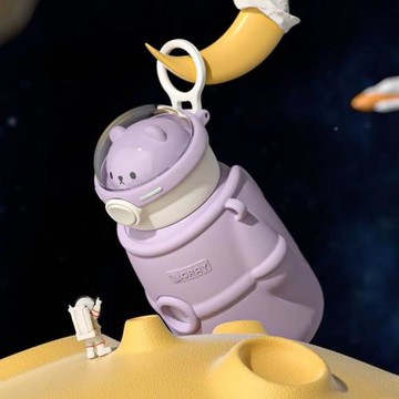 小茶日記抱抱量大星球316保溫水杯小茶日記子女高顏值學生兒童容