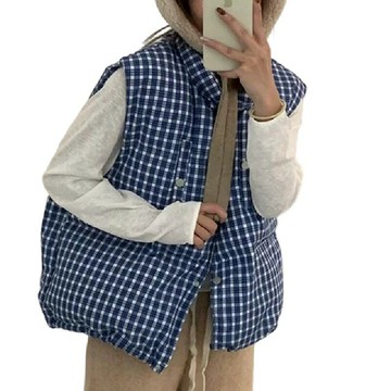 【米蘭精品】現貨+預購 頂級真羽絨背心90%鴨絨羽絨衣秋冬保暖上衣大碼休閒女裝-美式復古女外套5色74mw11