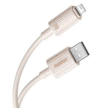 Baseus 倍思 環保系列 快充傳輸線 USB-iPhone 2.4A  2m  秸稈粉  1條