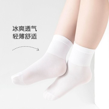🎈生活好物🎈冰絲襪兒童冰冰襪夏季薄款女童絲襪短筒寶🍼寶男童襪子涼感網...