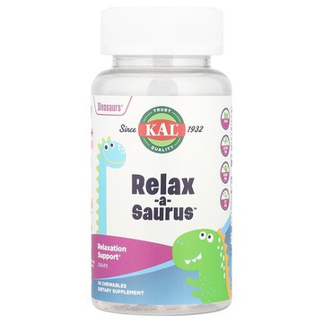 KAL, Dinosaurs®，Relax-a-Saurus™，葡萄味，30 片咀嚼片