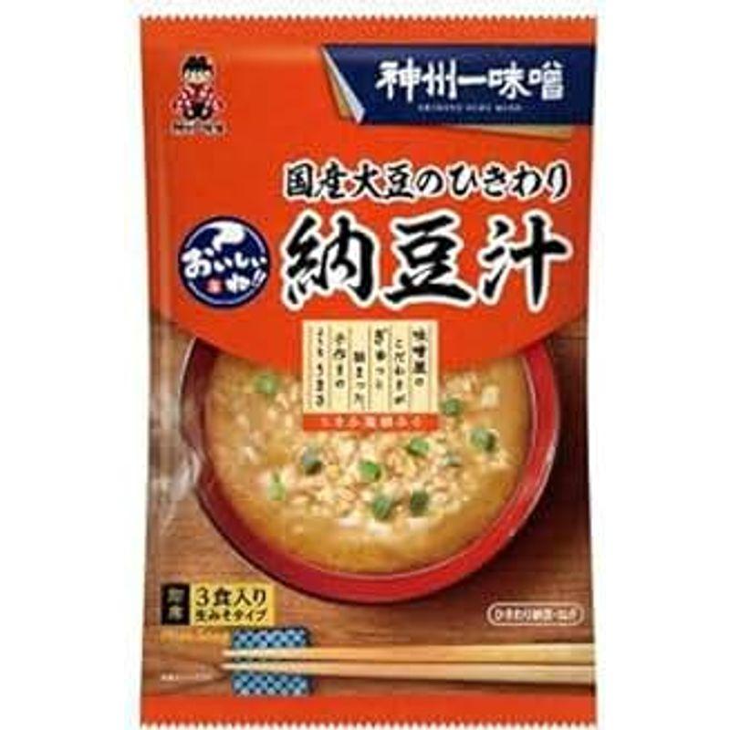 神州一 おいしいね 国産ひきわり納豆汁 3食×12入