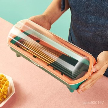 下殺優惠🎈筷子收納盒家用瀝水餐具籠筷子盒帶蓋防塵廚房筷子筒筷子簍 HT0M