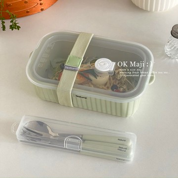 ins風陶瓷分格飯盒微波爐加熱專用飯盒學生上班族食堂打飯便當盒 m7122