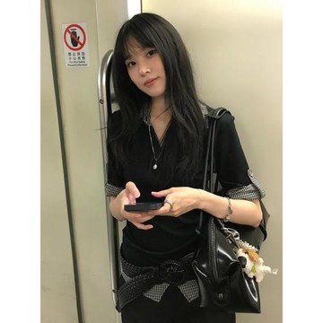 學院風polo衫短袖女春夏撞色格紋假兩件修身t恤vintage甜辣上衣潮