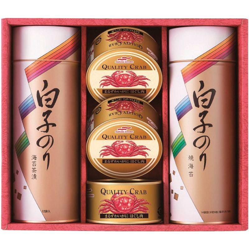 〔お歳暮ギフト〕白子のり 海苔とカニ缶詰合せ B 〔申込締切12 21、お届け期間11月末〜12 28〕