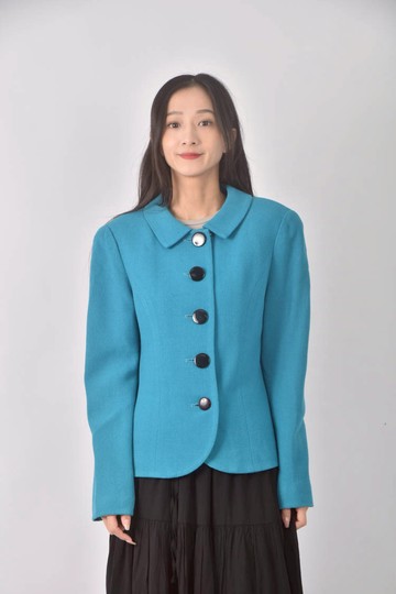 (S) o girl圓領藍色外套