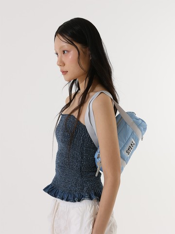 Mini Quilted Duffle Bag_Blue
