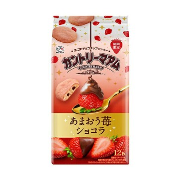 【江戶物語】FUJIYA 不二家 草莓可可風味 鄉村風烘焙餅乾 12枚入 草莓季 期間限定 軟餅乾 日本原裝進口