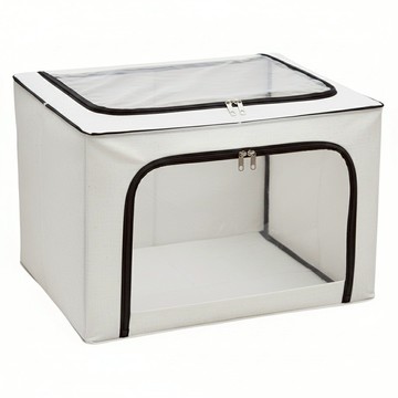 樂邦 雙開口大容量100L可疊加鋼架收納箱 衣物整理箱  60 x 42 x 40cm  深藍色  1個